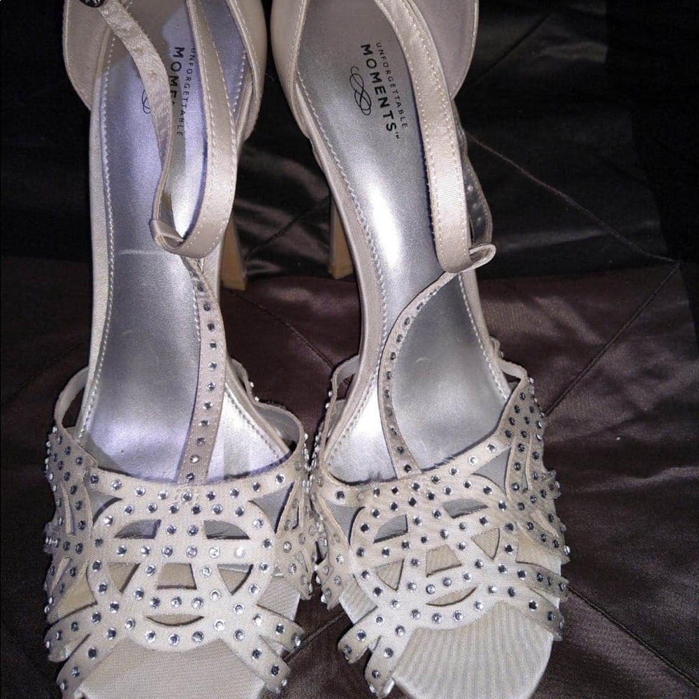 White wedding shoes